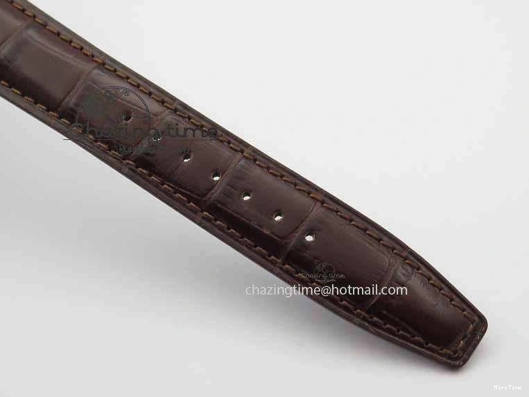 MIROTIME 0507 Portuguese IW3714 Diam ZF V2 1:1 Best Edition White Dial RG Numbers On Brown Leather Strap A79350 (Slim Movement) Fashionable 7246